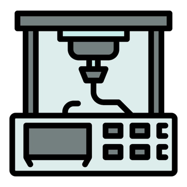 Vector medische bioprinting pictogram overzicht medische bioprinting vector pictogram voor webdesign geïsoleerd op witte achtergrondkleur plat