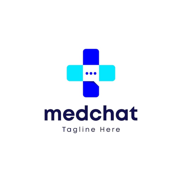 Medische chat logo sjabloon vector