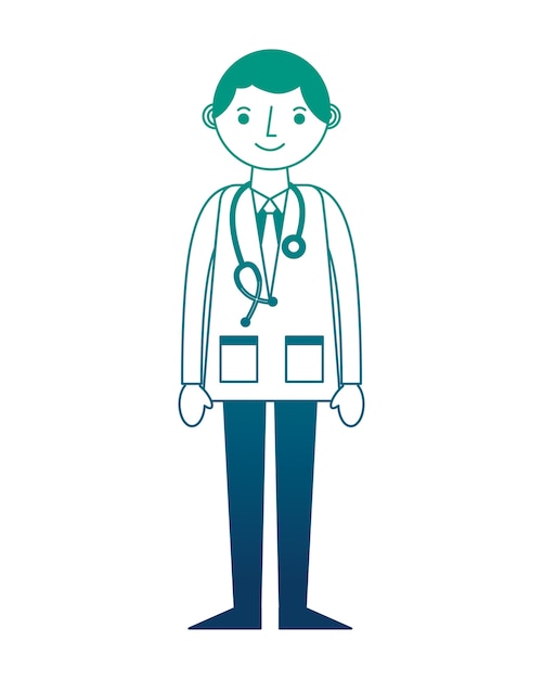 medische dokter avatar karakter vector illustratie ontwerp