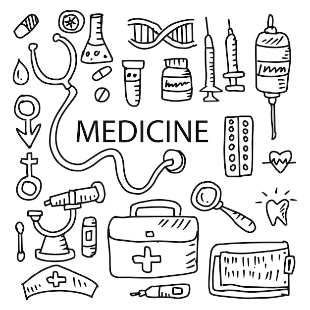 Medische Doodle Set