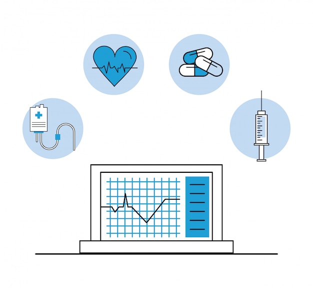 Medische elementen elektrocardiogram