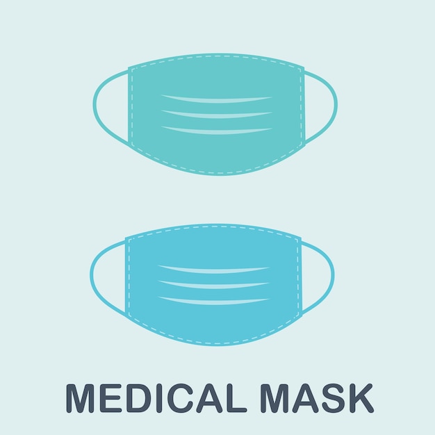 Medische gezichtsmasker pictogramserie. Vector pictogram geïsoleerd op een witte achtergrond