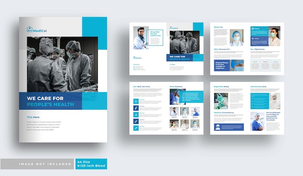 Medische gezondheidszorg bedrijfsprofiel brochure sjabloon lay-out ontwerp zakelijke brochure sjabloon