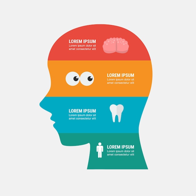 Medische infographic ontwerpsjabloon. vectorillustratie.