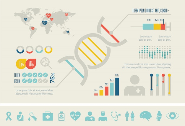 Medische infographic sjabloon.