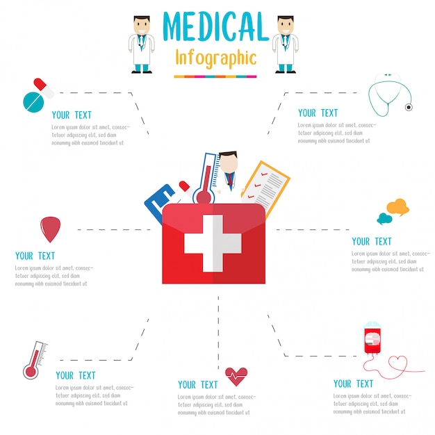 Medische infographic. Vector illustratie.