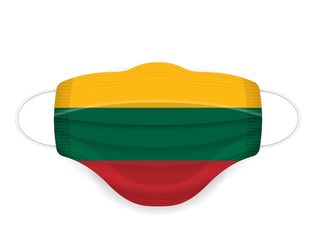Medische masker vlag van Litouwen