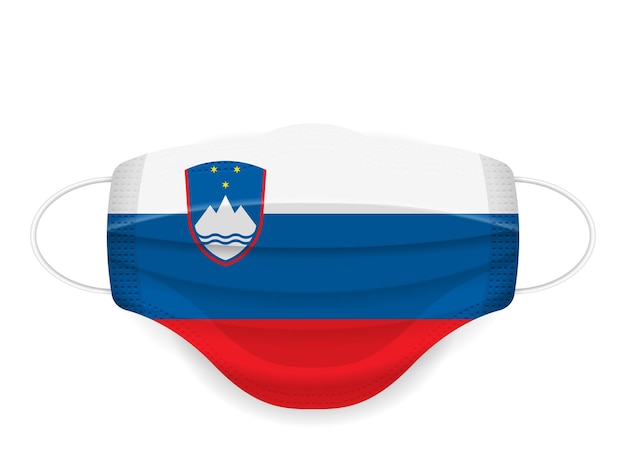 Medische masker vlag van Slovenië