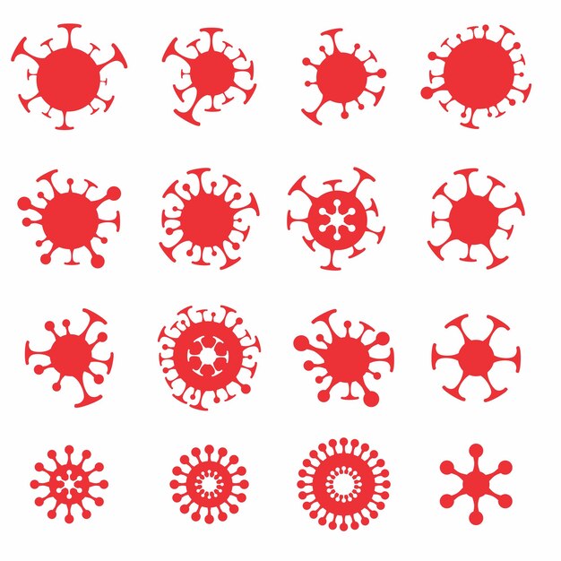 Vector medische micro-organisme verschillende cirkel iconen collectie
