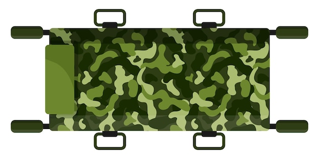 Medische militaire groene olijf kaki camouflage brancard voor eerste hulp.