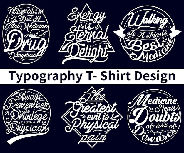 Medische motiverende citaten belettering typografie T-shirtontwerp