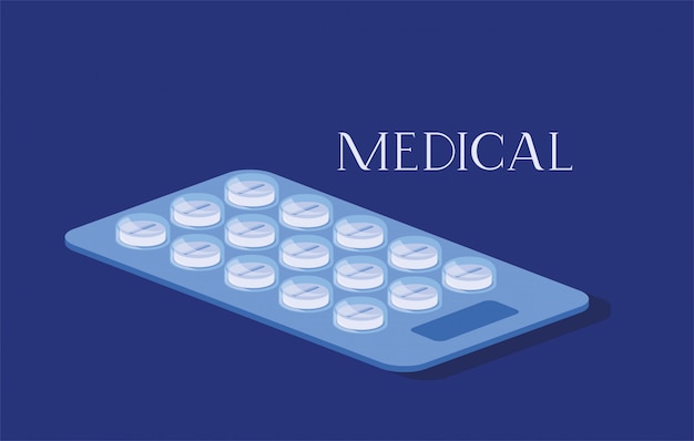 Medische pillen drugs pictogram