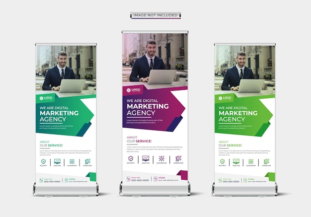 Medische roll-up banner sjabloonontwerp