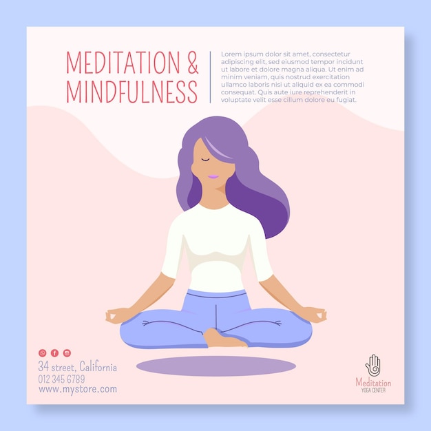 Meditatie en mindfulness flyer