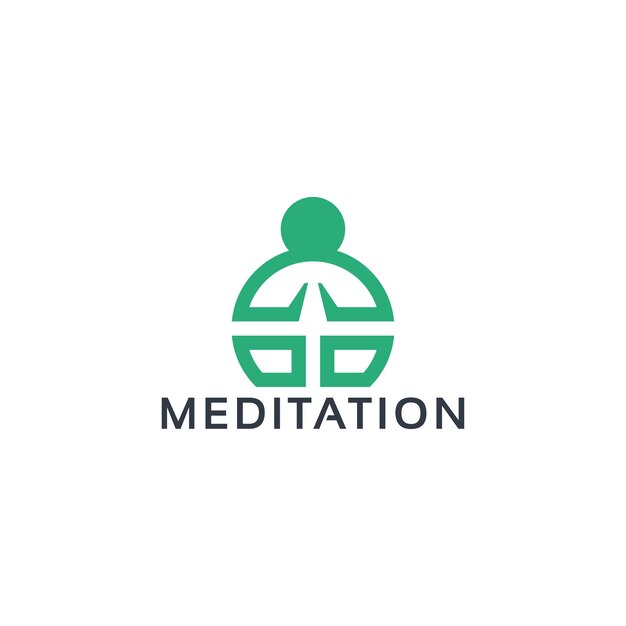 Meditatie logo icoon vector geïsoleerd