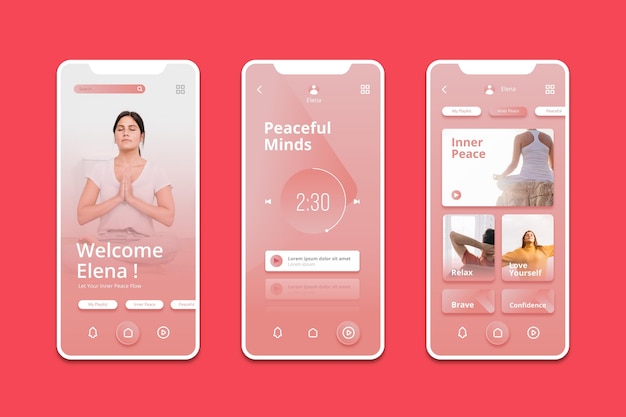 Vettore app di meditazione