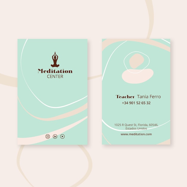 Vector meditation brochure template