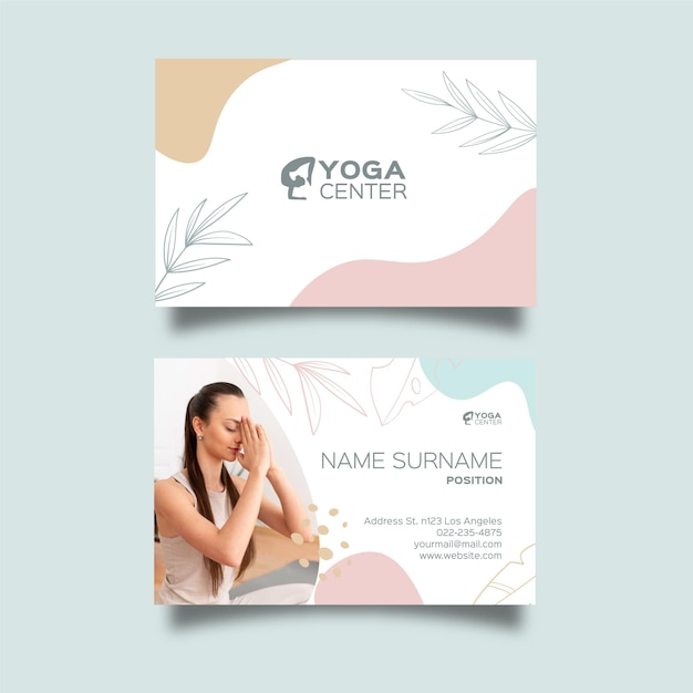 Meditation double sided business card