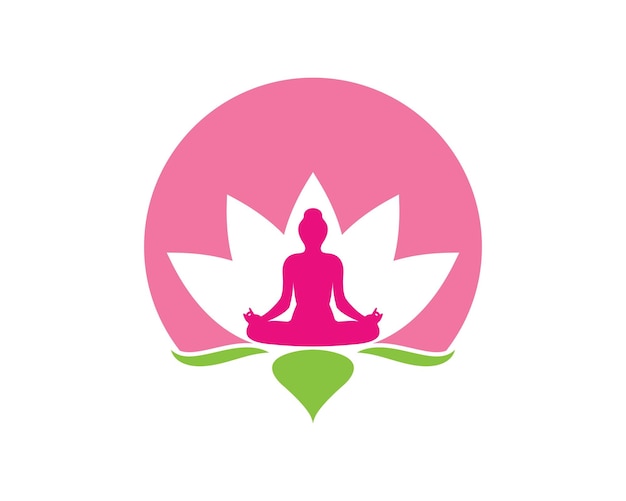 Meditation logo template vector icon