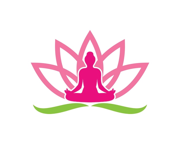 Meditation logo template vector icon