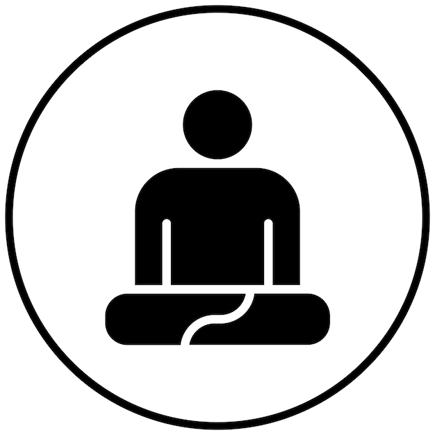 Meditation vector icon illustration of Mental Health iconset