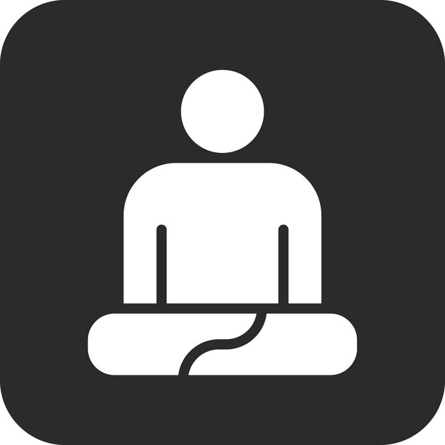 Vector meditation vector icon illustration of mental health iconset