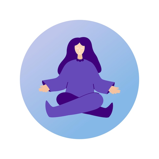 Meditation Woman Circle Icon