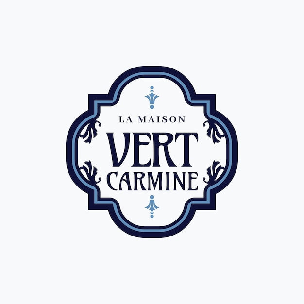 Vector mediterranean badge logo design template