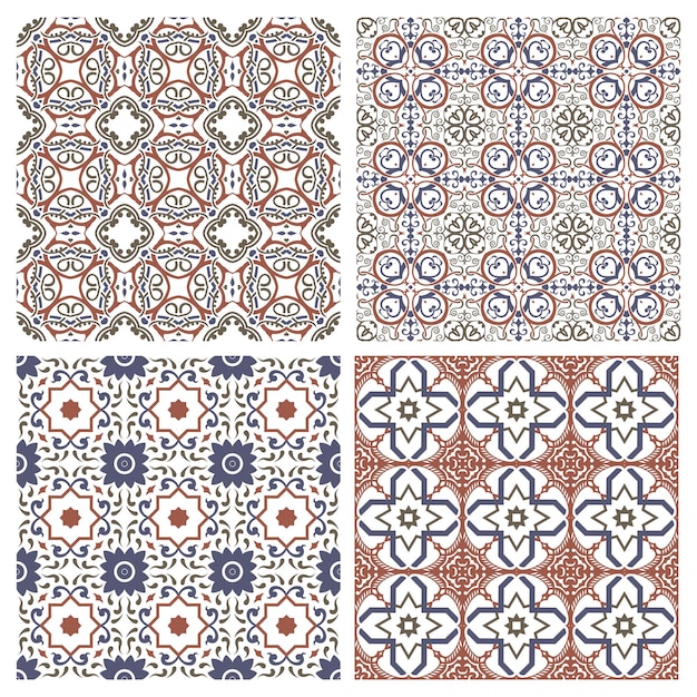 Mediterranean seamless mosaic tile ottoman ceramic pattern