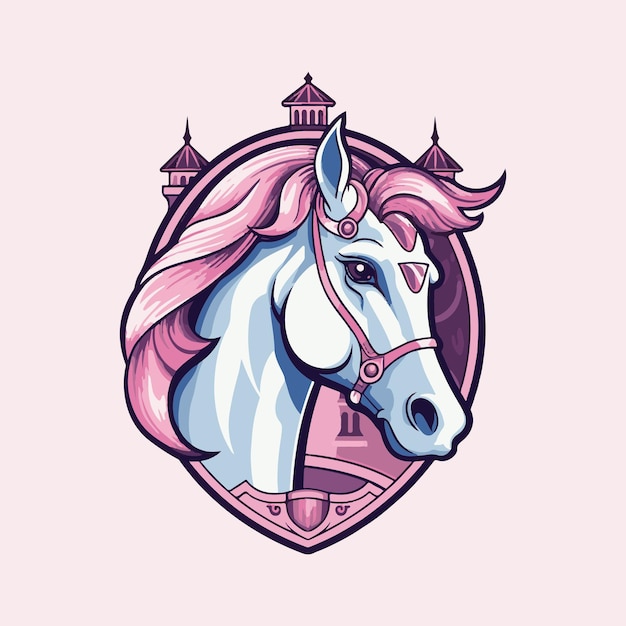 Medival Horse Vector Logo