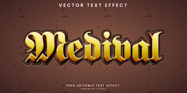 Vector medival old style 3d text effect