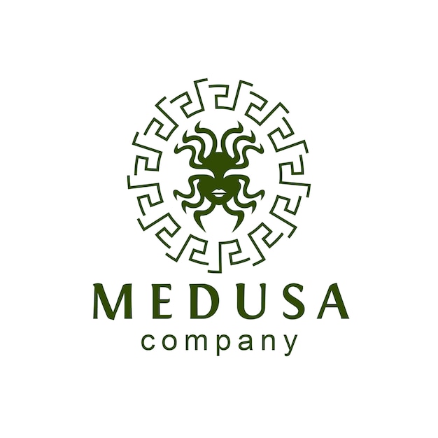 Vector medusa goddess logo