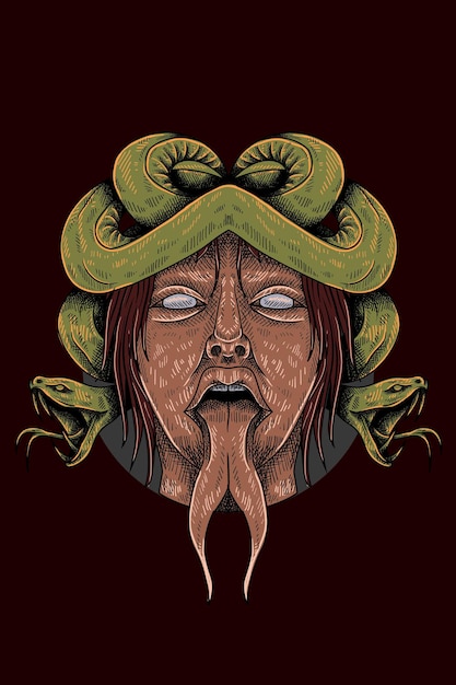 Medusa illustrazione vettoriale