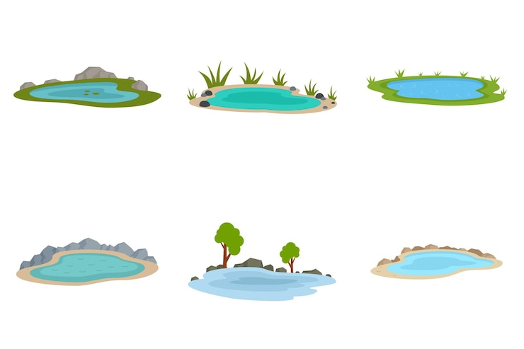 Vector meer pictogrammen instellen. platte set van meer vector iconen geïsoleerd op een witte achtergrond