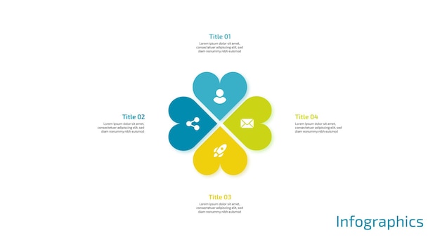 Meerdere stappen infografische sjablonen voor business flowchart