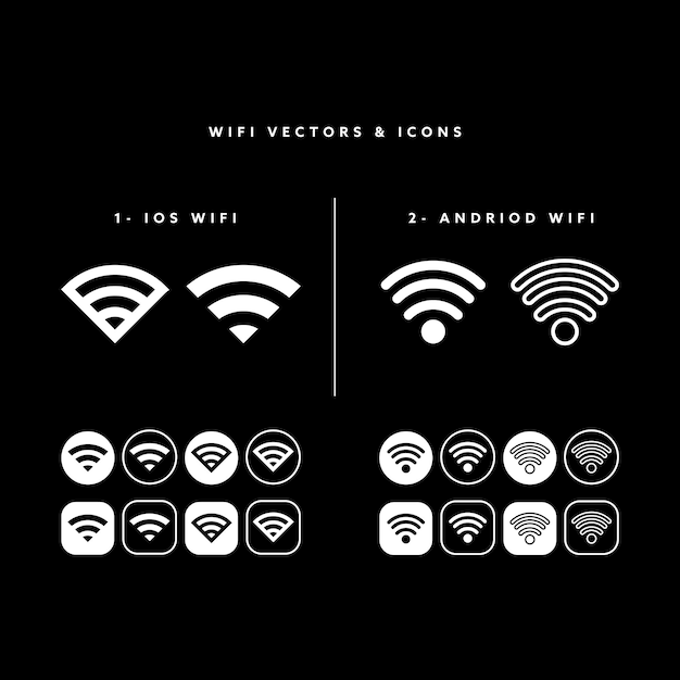 Vector meerdere wifi-iconen