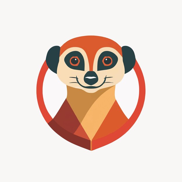 Vector meerkat logo on a white background