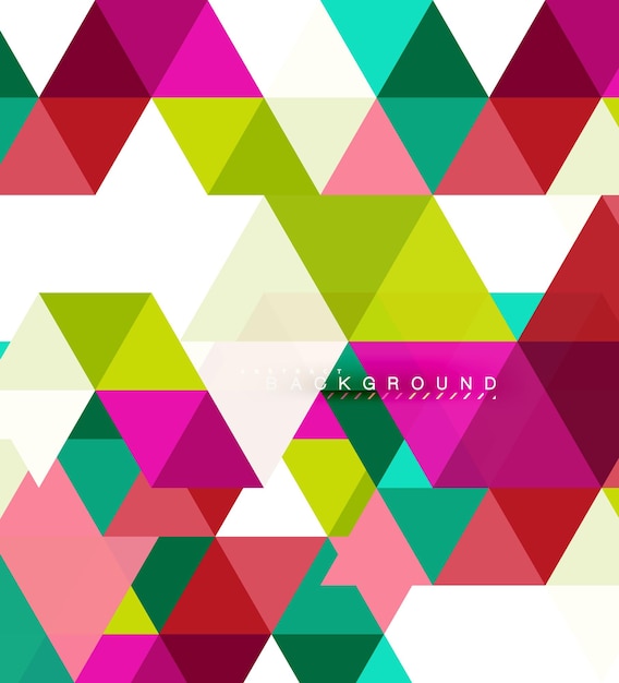 Meerkleurige driehoeken abstracte achtergrond mozaïek tegels concept