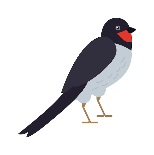 Mees vogel pictogram vectorillustratie