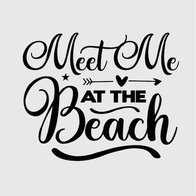 Meet Me at the Beach t-shirtontwerp