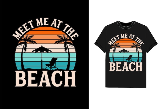 Meet me at the beach Summer t shirt design