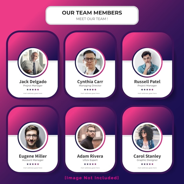 Meet our team web template