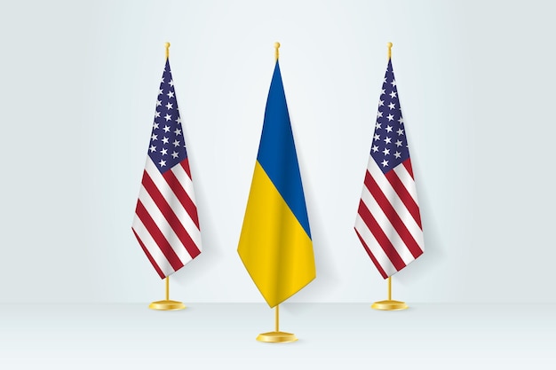 Meeting concept between Ukraine and United States