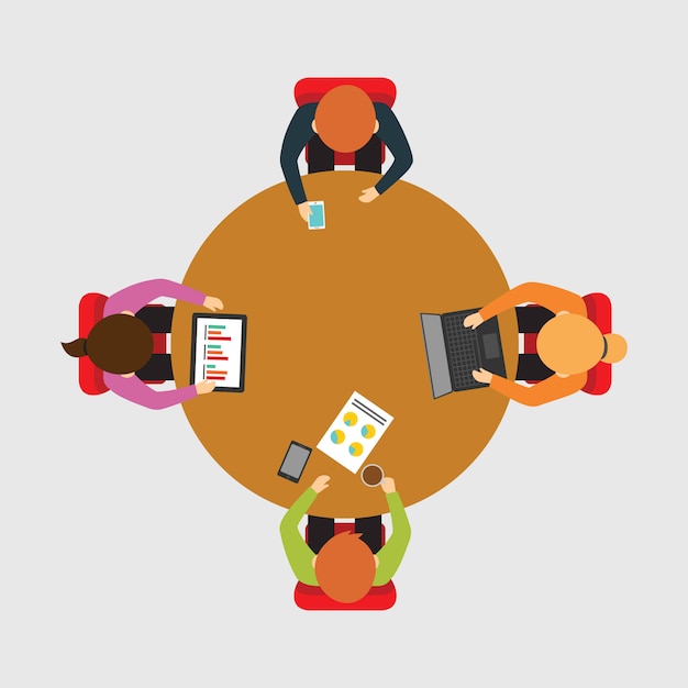 meeting situation design vector