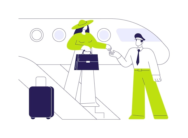 Вектор Викторная иллюстрация абстрактной концепции встречи vip-пассажиров
