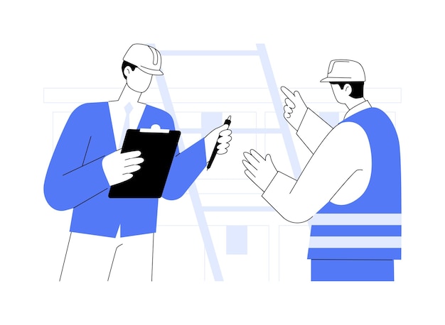 meeting with supervisor abstract concept vector illustration