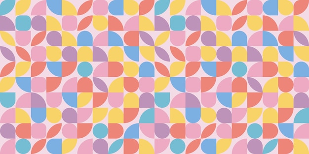 Meetkunde minimalistische illustratie met eenvoudige vorm en figuur Abstract vectorpatroonontwerp in Scandinavische stijl voor webbanner bedrijfspresentatie branding pakket stof print behang
