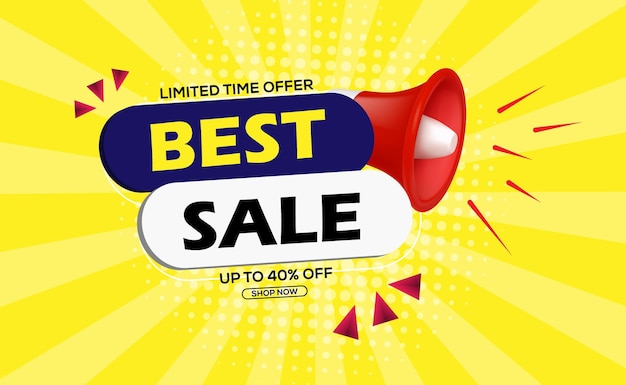 Mega best discount offer special sale banner with editable text effect EPS VECTOR design