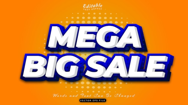 Mega big sale text effect