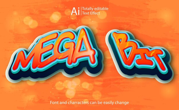 Mega bit text effect